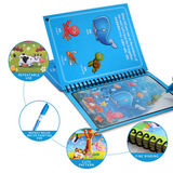 Magical Book Water Coloring Books Drawing Cartoons Books with Doodle Pen  Painting Board Gift for Kids Early EducationToys