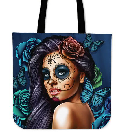 Calavera Tote Bag  Blue