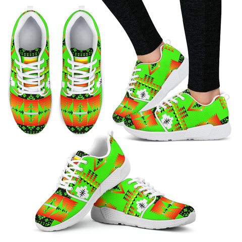 Seven Tribes Lime Green Sopo Athletic Sneakers White Sole