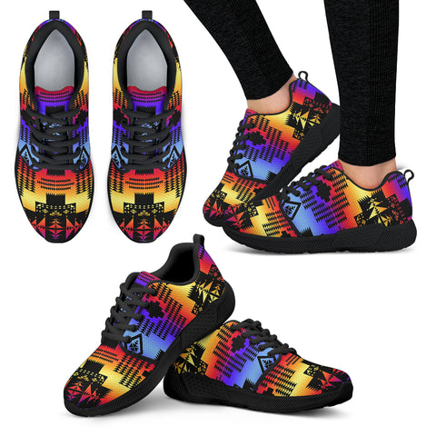 Seven Tribes Black with Sunset Sopo Athletic Sneakers