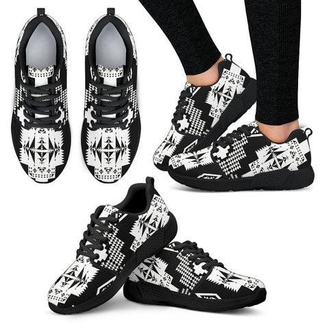 Seven Tribes Black with White Sopo Athletic Sneakers