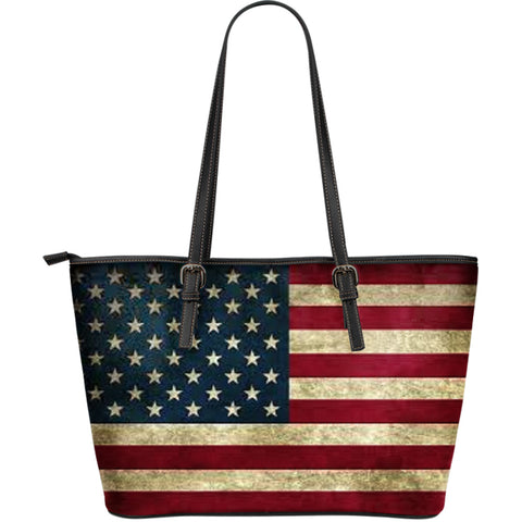 Flag Large Leather Tote Bag