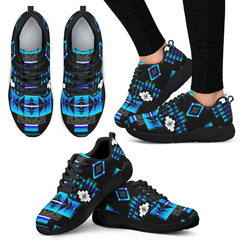 Seven Tribes Black and Blue Sopo Athletic Sneakers