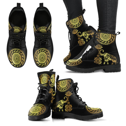 Lotus Elephant Handcrafted Boots