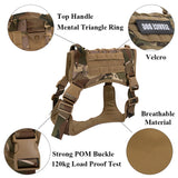 Tactical Dog Harness German Shepherd Pet Dog Harness Vest Nylon Bungee Dog Leash Harness For Small Large Dogs