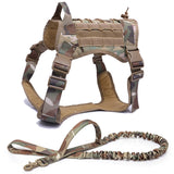 Tactical Dog Harness German Shepherd Pet Dog Harness Vest Nylon Bungee Dog Leash Harness For Small Large Dogs
