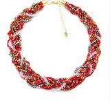 Bohemia Style Beads Twisted Handmade Choker