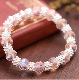 Bohemia Style Crystal Snow Silver Plated Bracelet Offer