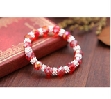Bohemia Style Crystal Snow Silver Plated Bracelet Offer