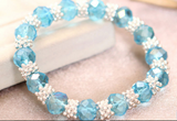 Bohemia Style Crystal Snow Silver Plated Bracelet