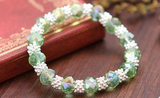 Bohemia Style Crystal Snow Silver Plated Bracelet Offer