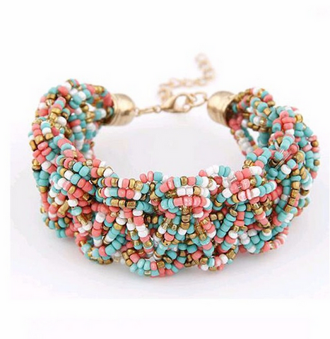 Hand Made Bead Multi-Color Bohemia Retro Bracelet