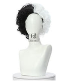 Very special black and white wig for you to celebrate your favorite Halloween.