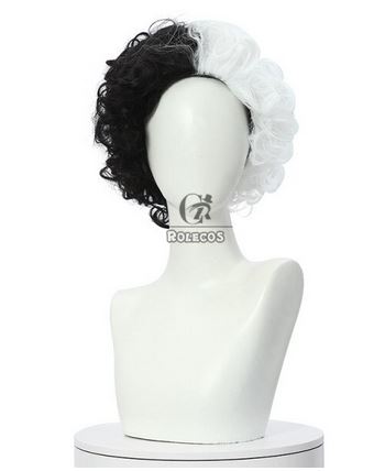 Very special black and white wig for you to celebrate your favorite Halloween.