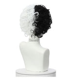 Very special black and white wig for you to celebrate your favorite Halloween.