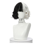 Very special black and white wig for you to celebrate your favorite Halloween.