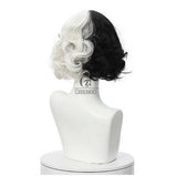 Very special black and white wig for you to celebrate your favorite Halloween.