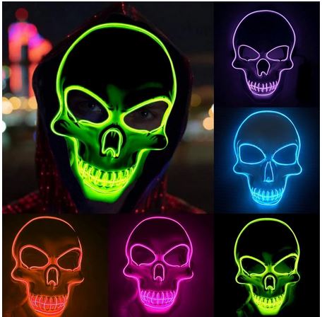 Halloween Neon Glow in the Dark Skeleton Masks