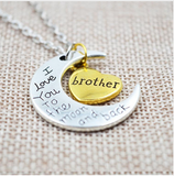 Family "I Love You To The Moon And Back" Silver Necklace