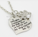 Pet Lover Dog Paw Pendant Necklace