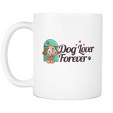 Dog Lover Forever Green in White Mug