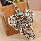 Vintage Silver Elephant Pendant Necklace