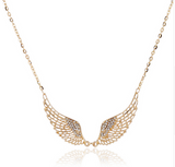 Gold/Silver Plated Angel Wing Crystal Necklace Choker Offer