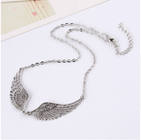 Gold/Silver Plated Angel Wing Crystal Necklace Choker Offer