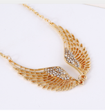 Gold/Silver Plated Angel Wing Crystal Necklace Choker Offer