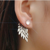 Women's Vintage Punk Angel Wings Alloy Crystal Earrings Offer