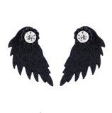 Women's Vintage Punk Angel Wings Alloy Crystal Earrings Offer