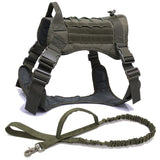 Tactical Dog Harness German Shepherd Pet Dog Harness Vest Nylon Bungee Dog Leash Harness For Small Large Dogs