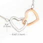 Two Interlocking Hearts Necklace