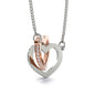 Two Interlocking Hearts Necklace
