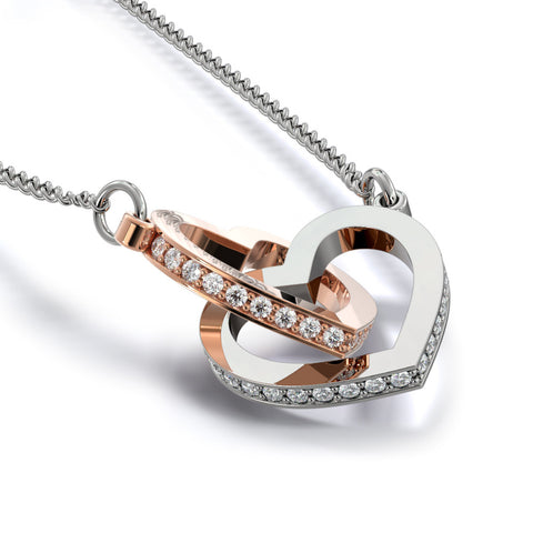 Two Interlocking Hearts Necklace