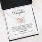 Dad to Daughter -Never- Interlocking Hearts Necklace