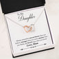 Mom to Daughter-Braver- Interlocking Hearts Necklace