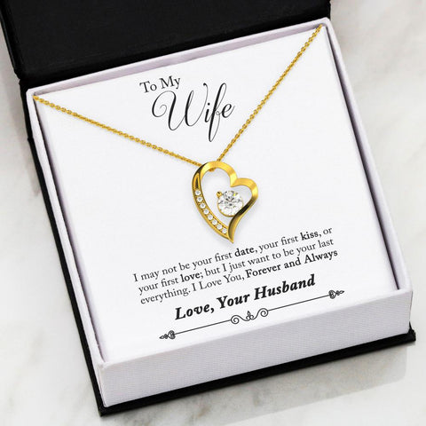 Husband to Wife -First - Forever  Love Necklace