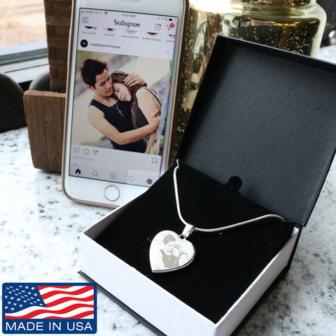 Photo Edged Heart Necklace (VIP)