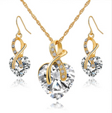 Austrian Crystal Necklace Earrings Set