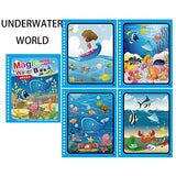 Magical Book Water Coloring Books Drawing Cartoons Books with Doodle Pen  Painting Board Gift for Kids Early EducationToys