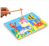 Baby Kid Wooden Magnetic Fishing Game & 3D Jigsaw Puzzle Offer