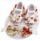 Baby Girl Shoes Headband Set