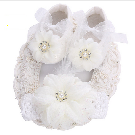 Baby Girl Shoes Headband Set