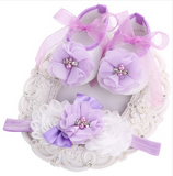 Baby Girl Shoes Headband Set