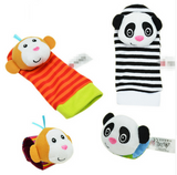 2 pcs.  Animal Baby Socks and Wrist Strap With Rattle Offer