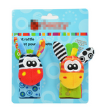 2 pcs.  Animal Baby Socks and Wrist Strap With Rattle Offer
