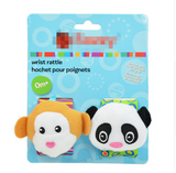 2 pcs.  Animal Baby Socks and Wrist Strap With Rattle Offer