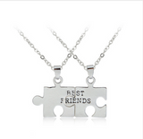 2pcs Puzzles Pendant Best Friends Forever Necklace