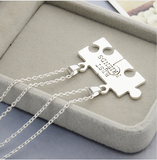 2pcs Puzzles Pendant Best Friends Forever Necklace